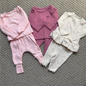 Charming Kids Matching Set in Pink, Purple, and Cream